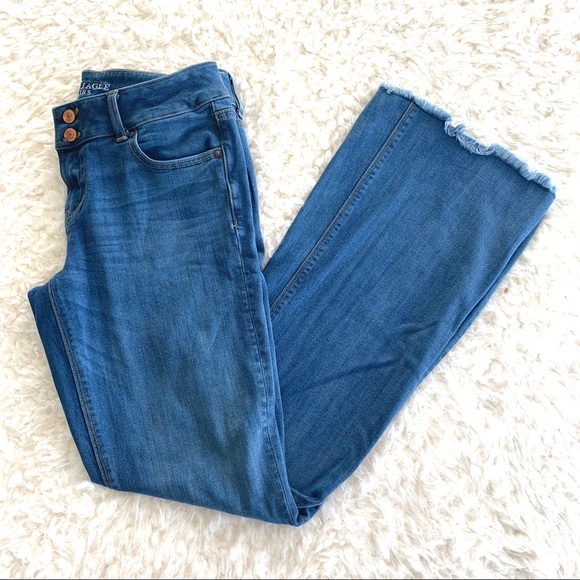 American Eagle Outfitters Denim - American Eagle Artist Flare raw hem jean size 10